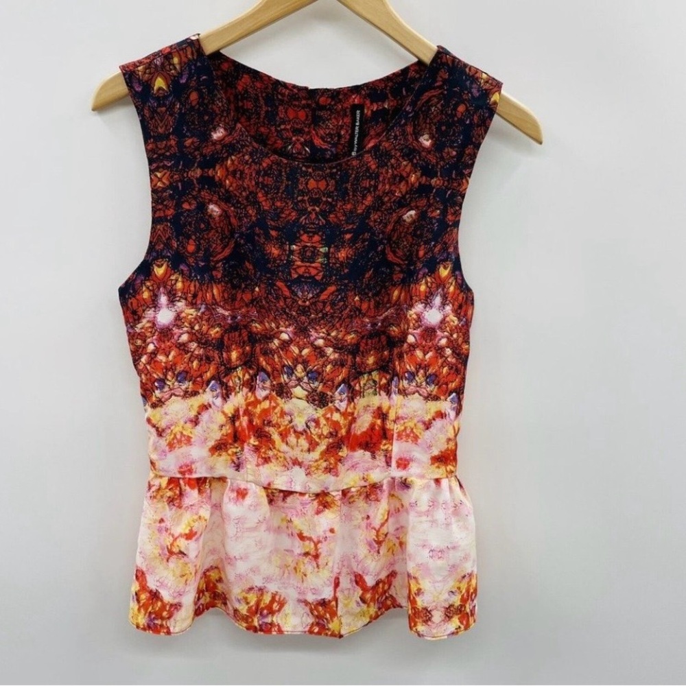 W118 by Walter Baker Womens Size Small Bree Top Floral Peplum Blouse orig$180